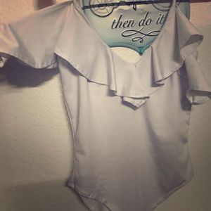 White one piece swimsuit